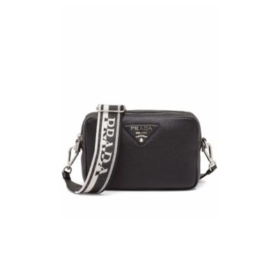 PRADA FLOU LEATHER SHOULDER BAG 1BH082 (22*14*8cm) 